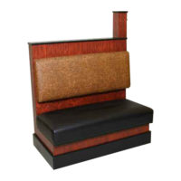wood booth with black cushion Crystal Minnesota