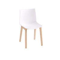 white chair with wood legs Crystal Minnesota